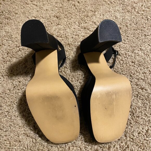 Mix It Black Platform Sandals Size 6 1/2 - Picture 9 of 11